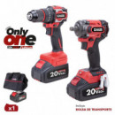 Pack Taladro + Llave Impacto 20V Only One AICER (1X 4.0 Ah)