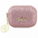 Funda Guess Glitter Flake Airpods 1/2 Rosa Gua2glgshp