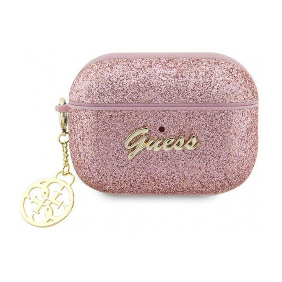 Funda Guess Glitter Flake Airpods 1/2 Rosa Gua2glgshp