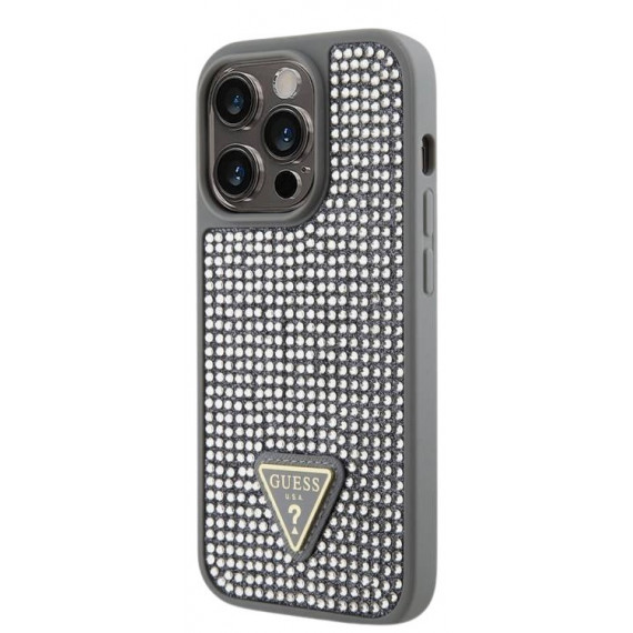 Carcasa Guess Rhinestone Iphone 16 Plata Guhcp16shdgtpg