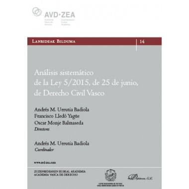 AnÃƒÂ¡lisis sistemÃƒÂ¡tico de la Ley 5/2015, de 25 de junio, de Derecho Civil Vasco