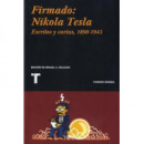 Firmado: Nikola Tesla