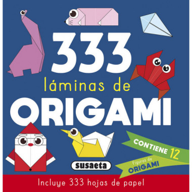 333 LAMINAS DE ORIGAMI AZUL