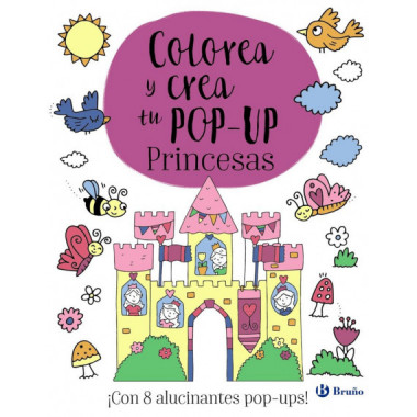 COLOREA Y CREA TU POP UP PRINCESAS