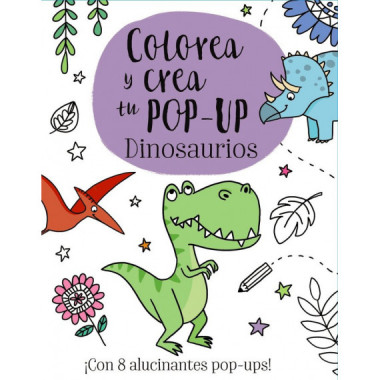 Colorea y crea tu Pop-up. Dinosaurios