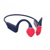 LEOTEC Auriculares Inalambricos Deportivos Kuri Azul y Rojo BLUETOOTH