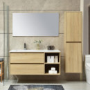 MUEBLE BAÑO SERIE RETAMA GABINETE 100X46X50CM ESPEJO 100X60CM BENOTTI