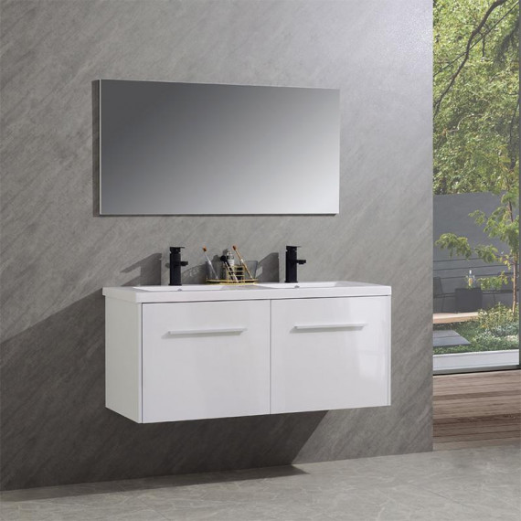 MUEBLE BAÑO SERIE TULIPAN GABINETE 120X46X54CM ESPEJO 120X60CM BENOTTI