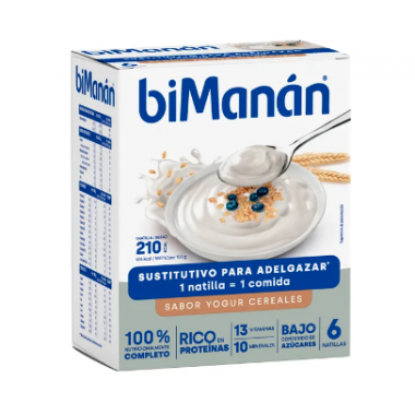 BIMANAN Crema Yogur con Cereales  6 Sobres