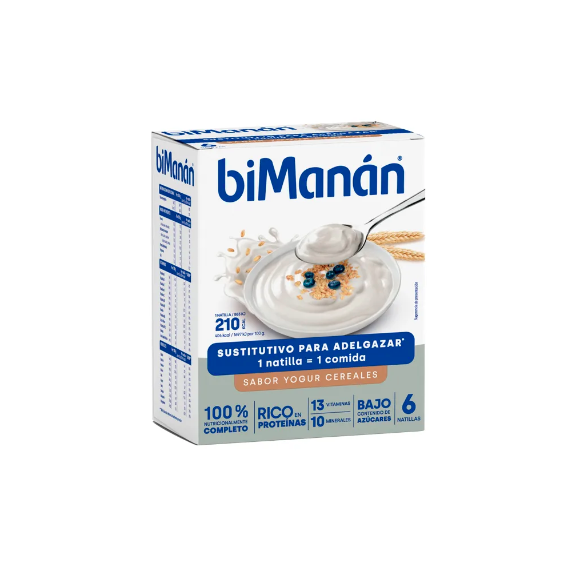 BIMANAN Crema Yogur con Cereales  6 Sobres