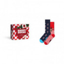 Pack de 2 Calcetines HAPPY SOCKS Wine