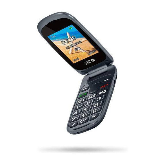 SPC Telefono Movil Harmony Negro Dual Sim, Linterna, Teclas Grandes, 5 Numeros Sos, Radio Fm 2304N