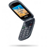 SPC Telefono Movil Harmony Negro Dual Sim, Linterna, Teclas Grandes, 5 Numeros Sos, Radio Fm 2304N