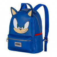 Mochila Infantil con Bolsillo Heady Sonic Face  KARACTER MANIA