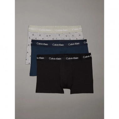 3P Low Rise Trunk Blk, Diamond Logo_gr H  CALVIN KLEIN