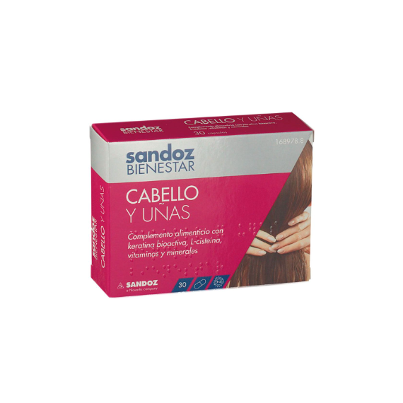 Sandoz Bienestar Cabello y Uñas 30 Capsulas  SANDOZ FCA