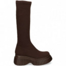 Bota Plataforma Textil Marron  CAMPER