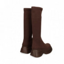 Bota Plataforma Textil Marron  CAMPER