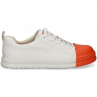 Deportivo Piel Naranja+blanco  CAMPER