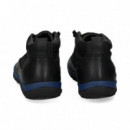 Goma Azul Deportivo Nobuck Negro  CAMPER