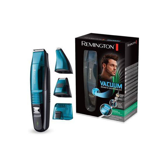 REMINGTON Kit Afeitadora de Barba MB6550 Vacuum Recargable,lavable Azul