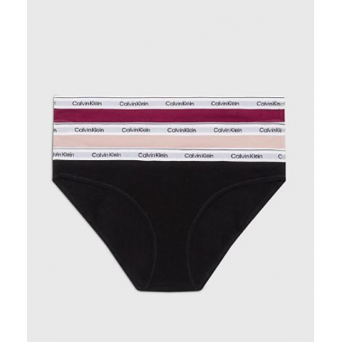 3PACK Braguita CALVIN KLEIN Negro-rosa-granate