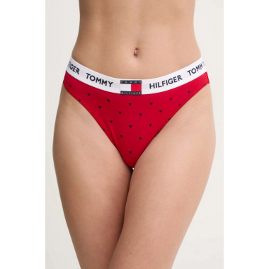 Tanga TOMMY HILFIGER Roja Estampado Corazones