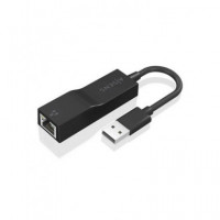 AISENS Adaptador USB 3.0 a RJ45 Ethernet  Gigabit Negro A106-0766