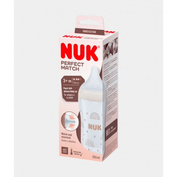 NUK Biberon Perfect Match Silt-m Arco Iris 260ML