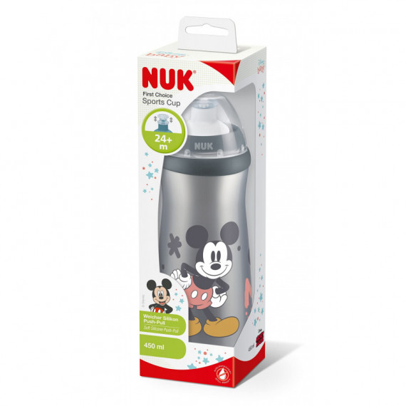 NUK Sport Cup Mickey 450 Ml +24M Gris