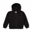 Sudadera de Cremallera con Capucha y Logo Estampado Kids  HUGO BOSS