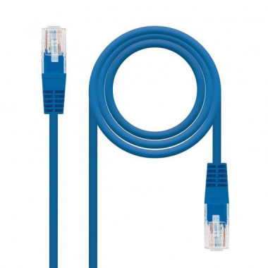 CABLE DE RED CAT.5 UTP FLEX 1M NANOCABLE BLUE