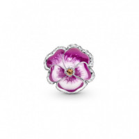 PANDORA Moments Charm en Plata de Ley Flor Pensamiento Rosa 790777C01