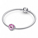 PANDORA Moments Charm en Plata de Ley Flor Pensamiento Rosa 790777C01