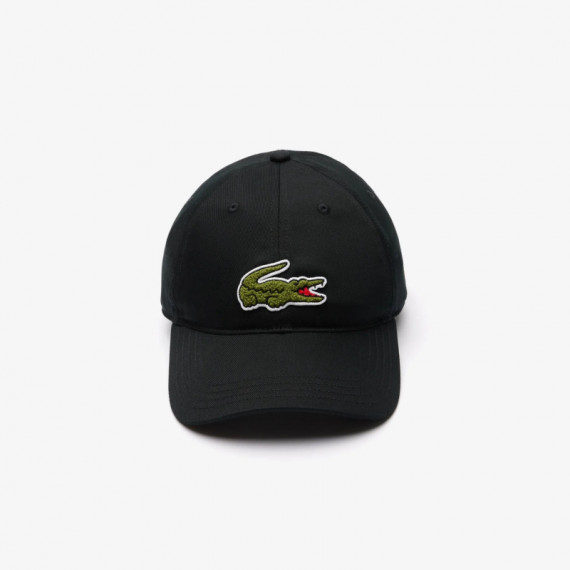 Gorra de Sarga de Algodón con Insignia de Cocodrilo de LACOSTE