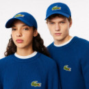 Gorra de Sarga de Algodón con Insignia de Cocodrilo de LACOSTE