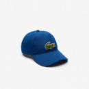 Gorra de Sarga de Algodón con Insignia de Cocodrilo de LACOSTE