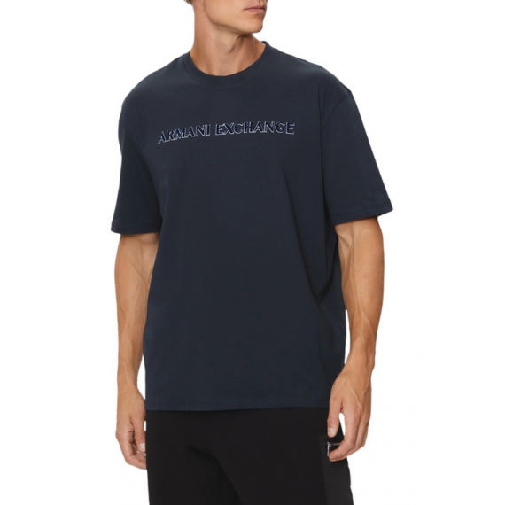 Camiseta ARMANI EXCHANGE Logo Frontal Azul Marina