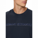 Camiseta ARMANI EXCHANGE Logo Frontal Azul Marina