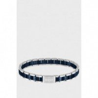 Pulsera BOSS Metalizada/azul