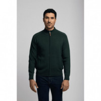 Chaquetas Hombre Chaqueta CORONEL TAPIOCA de Punto Helio Verde