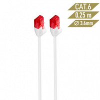 Latiguillo Red EWENT Slim RJ-45 CAT.6 - 0.25 M. Utp