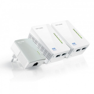 ADAPTADOR PLC WIFI TP-LINK PACK 3 UNID. 500 MBPS TL-WPA4220T KIT