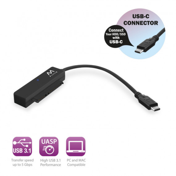 Tarjeta Externa EWENT Conexion Hdd Sata 2.5 a  Usb-c 3.2 EW7075