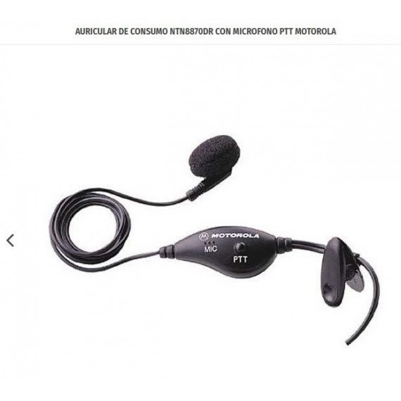 Auricular MOTOROLA NTN8870DR con Microfono Ptt