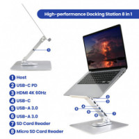 Docking Station Soporte Portatil EWENT Aluminio