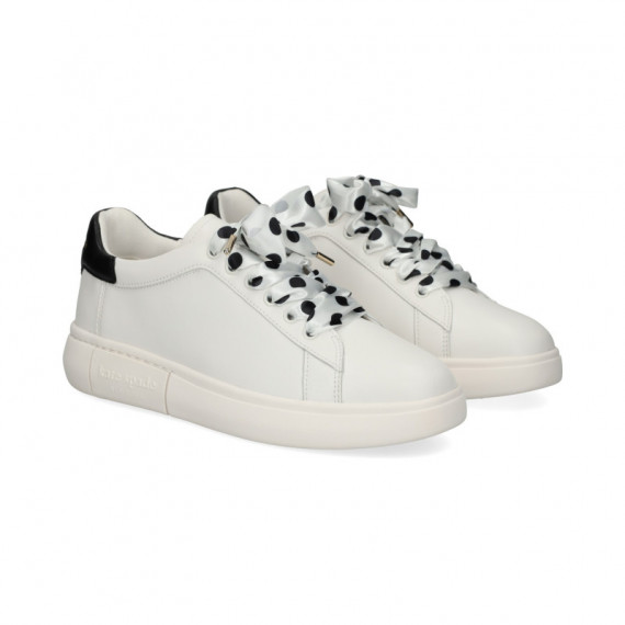 Talon Negro Deportivo Piel Blanco  KATE SPADE