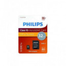 PHILIPS Tarjeta Memoria Micro SDHC 32Gb Con Adaptador Clase 10 A1 UHS-I 80Mb/s