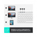 LOGITECH Teclado Bluetooth Para Mac/Iphone/Ipad K380 Blanco