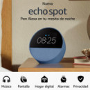 Amazon Echo Spot Altavoz Bluetooth Inteligente 2024 Azul